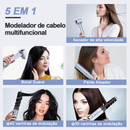GOKOCO Secador De Cabelo Com 5 Em 1 GD023 Escova Magnético Multifuncional De Alta Velocidade Com Alisar Enrolar Hot Air