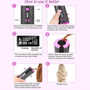 Modelador de cabelo automático sem fio com bateria recarregável de cerâmica embutida SU