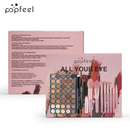 Conjunto de maquiagem POPFEEL com 12 peças, incluindo paleta de sombras + delineador/lápis de sobrancelha, máscara e